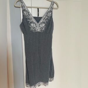 Like new Soma gray and white chemise size L